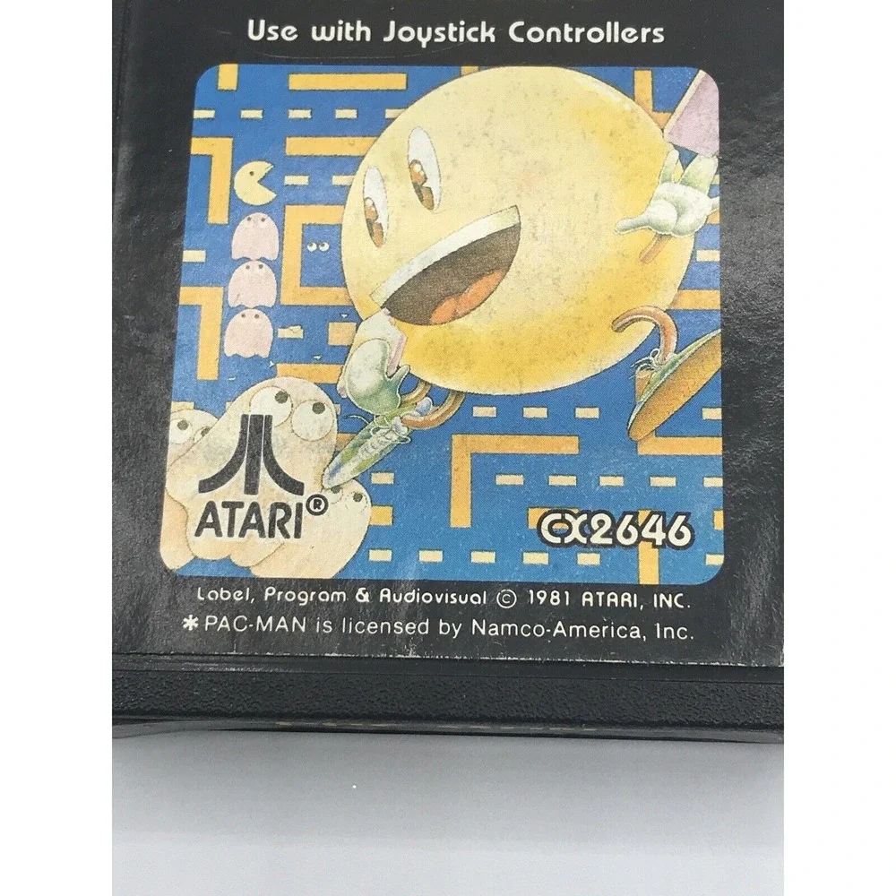 Atari 2600 Pac-Man 1981 Video Game Cartridge ‎ w/ Manual